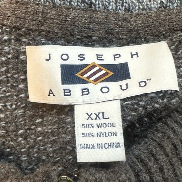 JOSEPH ABBOUD Men's Charcoal Gray Ribbed Sweater Full Zip Pockets SZ XXL NWT - Picture 5 of 15
